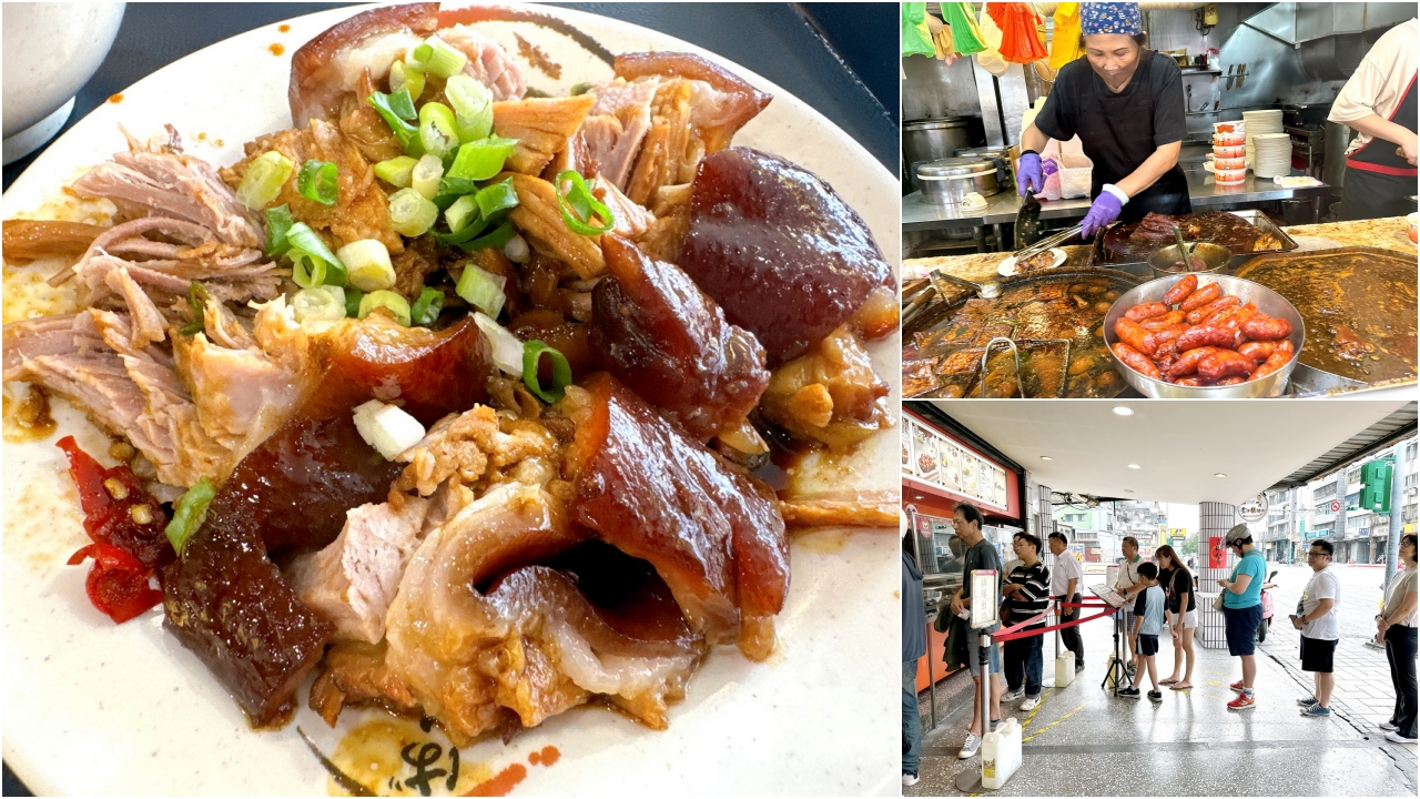 號稱台北最強豬腳飯，生意超好大排隊，腿庫份量超多，延三夜市超人氣美食｜老牌張豬腳飯